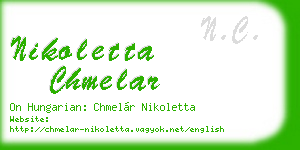 nikoletta chmelar business card